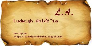 Ludwigh Abiáta névjegykártya